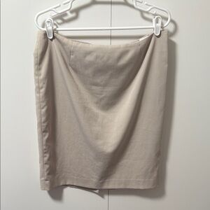 Anne Klein Tan Knee-Length Pencil Skirt